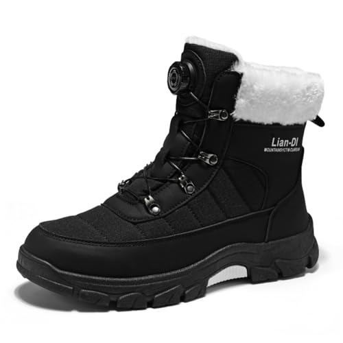 ZVJV Winterstiefel Herren Wasserdicht Gefüttert Schneestiefel Rutschfeste Winter Schuhe Warm Outdoor Boots von ZVJV
