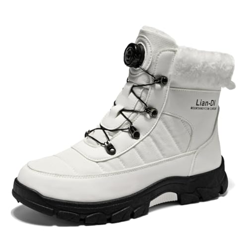 ZVJV Winterstiefel Herren Wasserdicht Gefüttert Schneestiefel Rutschfeste Winter Schuhe Warm Outdoor Boots von ZVJV