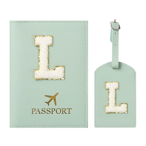 ZVRSUA Reisepasshülle und Kofferanhänger mit Buchstabe L,Passport Hülle, Hülle Reisepass,Ausweismappe, der Pass, Kofferanhänger für Kreuzfahrten und Flugreise,Geschenk für Damen/Teenager/Kind(Grün L) ZVRSUA Reisepasshülle und Kofferanhänger mit Buchstabe L,Passport Hülle, Hülle Reisepass,Ausweismappe, der Pass, Kofferanhänger für Kreuzfahrten und Flugreise,Geschenk für Damen/Teenager/Kind(Grün L) von ZVRSUA