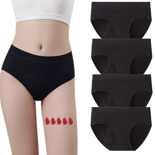 ZVZK Periodenunterschwäsche Starke Blutung Mädchen 30ML 8-16 Jahre Perioden Unterwäsche Baumwolle Unterhosen Menstruation Slip (M) von ZVZK