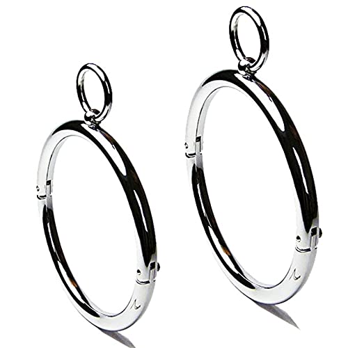 ZWBHSH Metall Halsband Bondage Choker ​Halsband Abnehmbaren O-Ring Fetisch Folter Sklave Sexspielzuege Mit Traktionsring Sm Extrem Fesseln Sex Set Für Paare Frauen Männer,Women12mm Silver von ZWBHSH