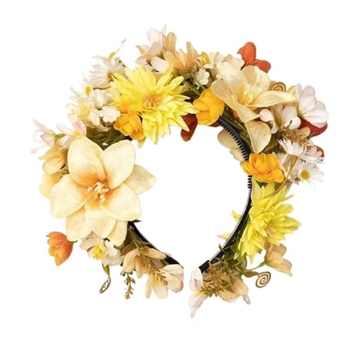 Blumenkranz Haare Blumenornament for Damen-Reise-Kunstblumen-Kopfbedeckungen(Color3) von ZWCSHUU