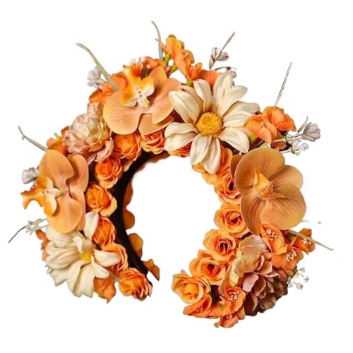 Blumenkranz Haare Haarnadel-Blumenkrone, doppelseitiger integrierter Haarschmuck, Seidenblumen-Haarschmuck(Style4) von ZWCSHUU