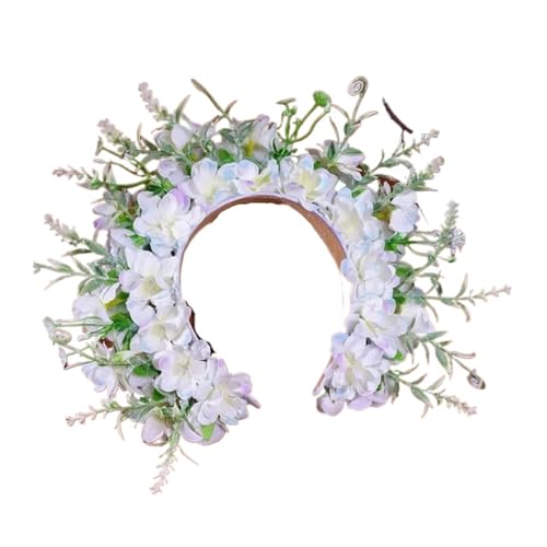 Blumenkranz Haare Haarnadel-Blumenkrone, doppelseitiger integrierter Haarschmuck, Seidenblumen-Haarschmuck(Style5) von ZWCSHUU