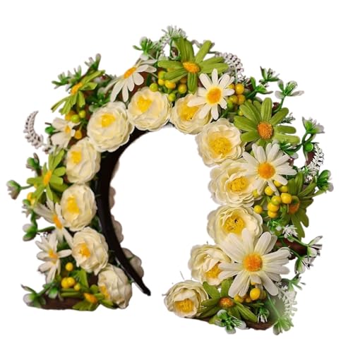 Blumenkranz Haare Lila Haarnadel-Blume im Prinzessinnen-Stil, Damen-Haarnadel-Blumen-Stirnband, Foto-Stirnband im antiken Stil(Color1) von ZWCSHUU