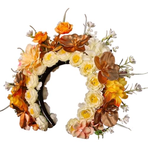 Blumenkranz Haare Lila Haarnadel-Blume im Prinzessinnen-Stil, Damen-Haarnadel-Blumen-Stirnband, Foto-Stirnband im antiken Stil(Color5) von ZWCSHUU