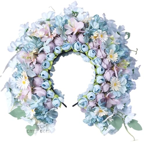 Blumenkranz Haare Tragen eines Blumenkopfschmucks. Seidenblumenstirnband. Blumenstirnband(Color1) von ZWCSHUU