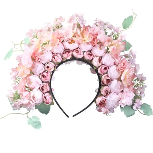 Blumenkranz Haare Tragen eines Blumenkopfschmucks. Seidenblumenstirnband. Blumenstirnband(Color7) von ZWCSHUU