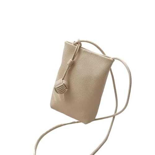 ZWCSHUU Geldbörsen und Handtaschen aus PU-Leder for Damen, Umhängetaschen mit großer Kapazität, kleine Schultertaschen for Damen, Telefon-Geldbörse mit Klappe Leder Umhngetasche Handy(Beige) von ZWCSHUU