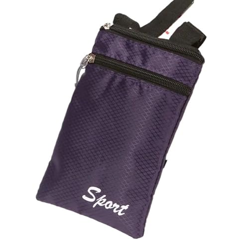 ZWCSHUU Handytasche, einfarbig, einfache Umhängetasche, quadratische Umhängetasche, Aufbewahrungstasche Leder Umhngetasche Handy(Purple) von ZWCSHUU