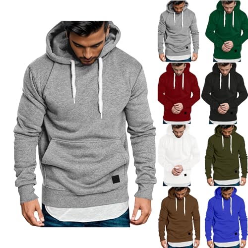 Hoodies Herren Oversize Sport Sportlich Kapuzenpullover Herren mit Zwei Taschen Langarm Herbst Winter Outfit Männer Casual Loose Kapuzenpulli Oversize Kapuzen Pullover Sweatjacke von ZWDC
