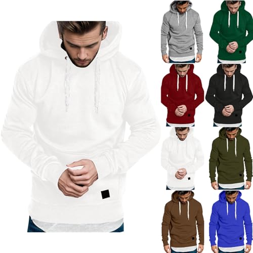 Hoodies Herren Oversize Sport Sportlich Kapuzenpullover Herren mit Zwei Taschen Langarm Herbst Winter Outfit Männer Casual Loose Kapuzenpulli Oversize Kapuzen Pullover Sweatjacke von ZWDC