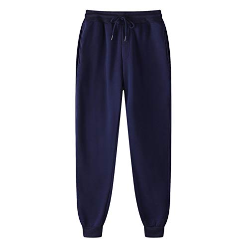 Jogginghose Herren Lang plus Fleece-Freizeithose Vintage Lose Sweatpants Stoffhose Relaxed-Fit Outdoorhose Sweathose plus Fleece-Freizeithose für Männer Washed Breites Bein Jogging-Hose Sport Pants von ZWDC