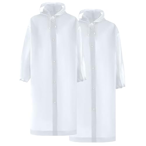 ZWDC 2 Stück Regenponcho Damen Wasserdicht Regenmantel Herren Regenjacke Festival Poncho Regen Herren Regenponcho Bunt Rain Regencape Damen Wasserdicht von ZWDC