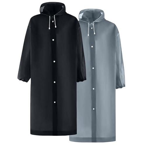 ZWDC 2 Stück Regenponcho Damen Wasserdicht Regenmantel Herren Regenjacke Festival Poncho Regen Herren Regenponcho Bunt Rain Regencape Damen Wasserdicht ZWDC 2 Stück Regenponcho Damen Wasserdicht Regenmantel Herren Regenjacke Festival Poncho Regen Herren Regenponcho Bunt Rain Regencape Damen Wasserdicht von ZWDC