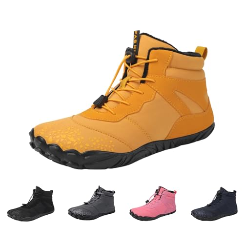 ZWDC 2023 black fridayBarfußschuhe Winter Damen Herren Wasserdicht Schnell Trocknend Traillaufschuhe wanderschuhe Zehenschuhe Hohe Warme und rutschfeste Stiefel von ZWDC