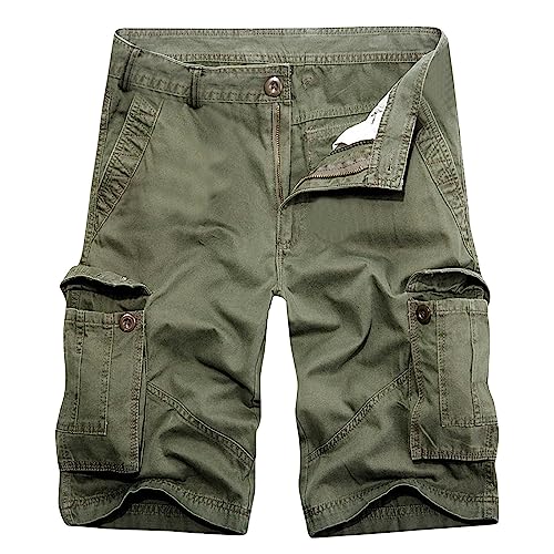 ZWDC Herren Shorts Sommer Chino Jeans Kurze Hosen Stretch Jogger Cargo Shorts Slim-Fit von ZWDC