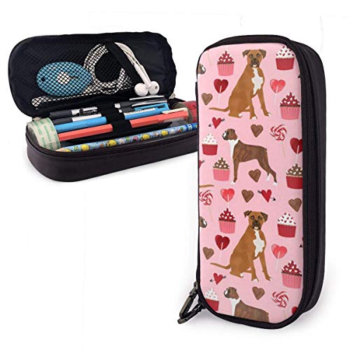 Boxer Hund Valentines Love Cupcakes Tragbare Federmäppchen Niedliche Leder Stift Tasche Schreibtisch Schreibwaren Organizer mit Reißverschluss Große Kapazität Stifthalter für Schuljungen Mädchen Büro Boxer Hund Valentines Love Cupcakes Tragbare Federmäppchen Niedliche Leder Stift Tasche Schreibtisch Schreibwaren Organizer mit Reißverschluss Große Kapazität Stifthalter für Schuljungen Mädchen Büro von ZWHSY