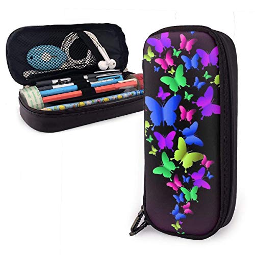 ZWHSY Bunte Schmetterlinge Große Kapazität Bleistiftetui Pu Leder Functional Briefpapier Taschen ZWHSY Bunte Schmetterlinge Große Kapazität Bleistiftetui Pu Leder Functional Briefpapier Taschen von ZWHSY