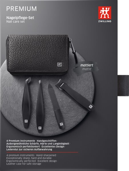 ZWILLING Beauty Nagelpflege Set Leder schwarz 4-teilig 1 Stk. von ZWILLING Beauty