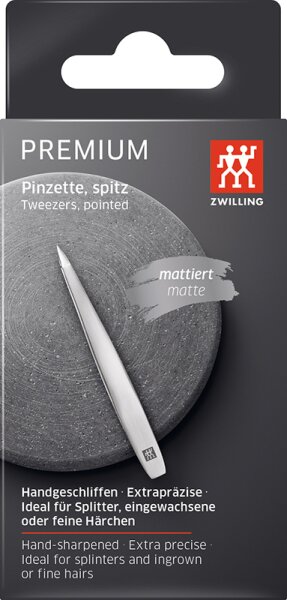 Zwilling Twinox Pinzette, spitz, mattiert, 90 mm 1 Stk. von ZWILLING Beauty