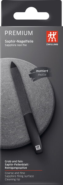 ZWILLING Beauty Saphir-Nagelfeile, 130 mm, schwarz von ZWILLING Beauty