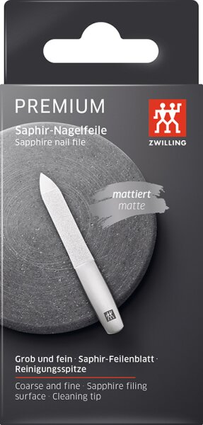 Zwilling Twinox Saphir-Nagelfeile, Edelstahl, mattiert, 90 mm 1 Stk. von ZWILLING Beauty