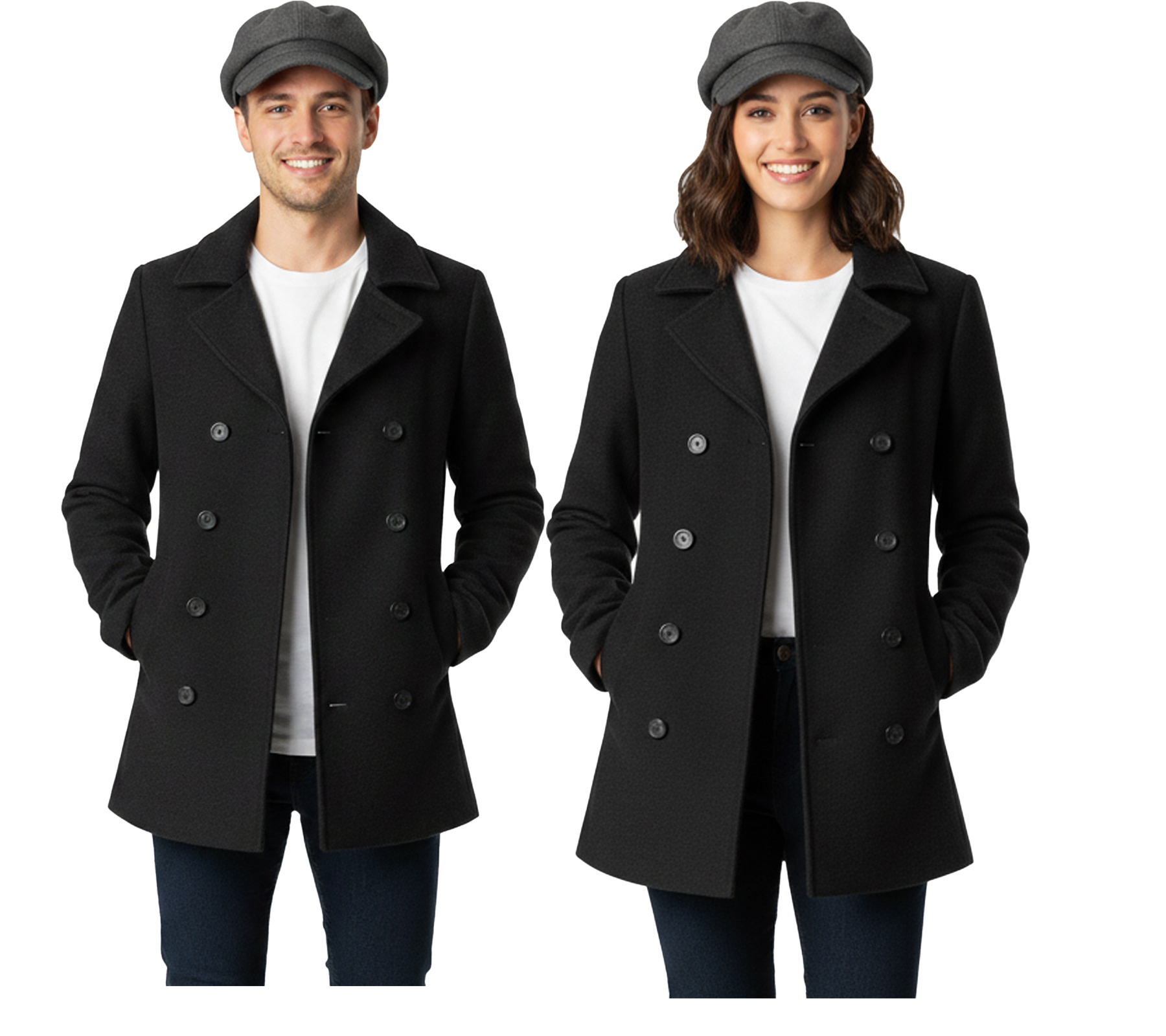 ZWILLINGSHERZ Ballon-Mütze im Filz-Style Baker-Boy-Mütze Kopfbedeckung Sommer-Cap Schirm-Mütze KL3888-2 Grau von ZWILLINGSHERZ