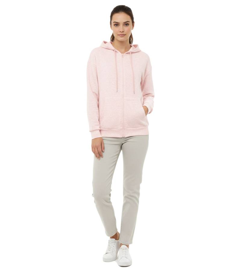 ZWILLINGSHERZ Damen Sweat-Jacke mit Kapuze Zip-Hoodie mit Taschen 46094-13 Rosa von ZWILLINGSHERZ