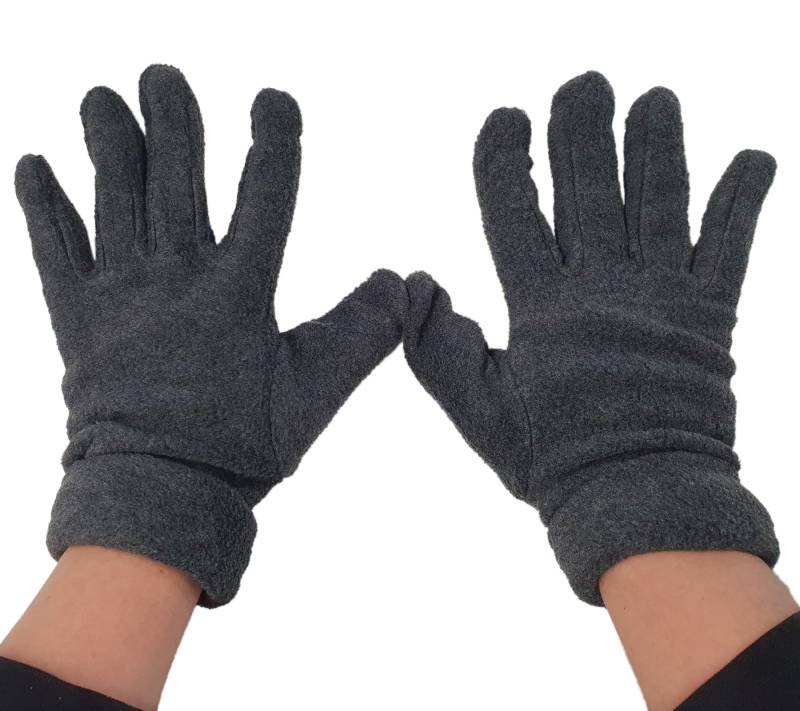 ZWILLINGSHERZ Fleece-Handschuhe für Herren Finger-Handschuhe Winter-Handschuhe 4603H Anthrazit von ZWILLINGSHERZ