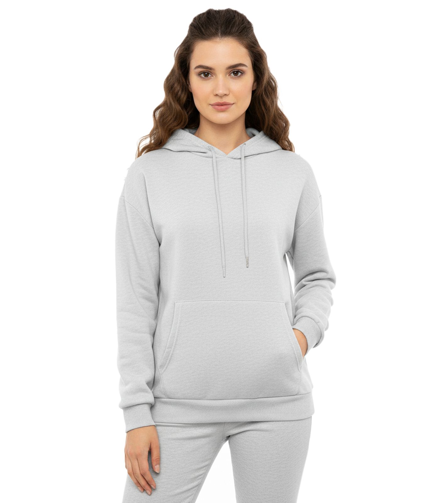 ZWILLINGSHERZ Hoodie Damen Sweat-Pullover Kapuzenpullover mit Tasche 46093-25 Grau von ZWILLINGSHERZ