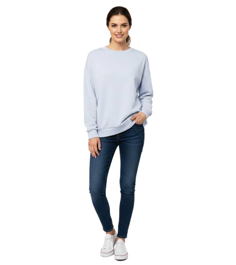 ZWILLINGSHERZ Pullover Damen Sweat-Pullover schlichter Winter-Pulli mit Rundhals 46092-84 Hellblau von ZWILLINGSHERZ