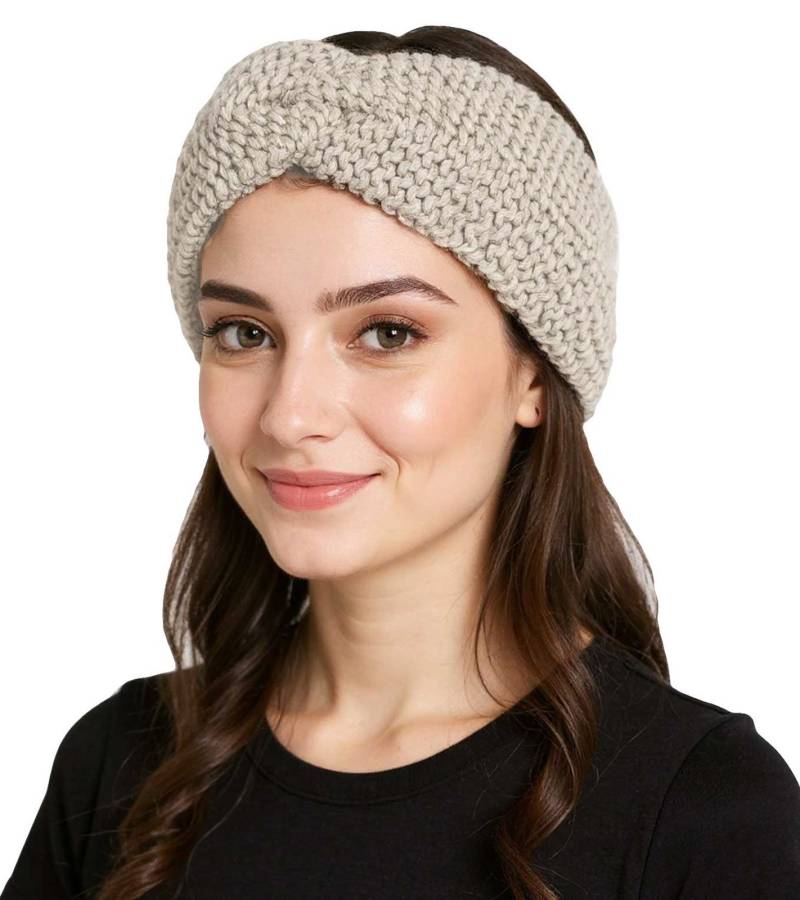 ZWILLINGSHERZ Strick-Stirnband Stirnband mit Wolle Kopfbedeckung Grobstrick Winter-Stirnband Accessoire 8007 Hell-Beige ZWILLINGSHERZ Strick-Stirnband Stirnband mit Wolle Kopfbedeckung Grobstrick Winter-Stirnband Accessoire 8007 Hell-Beige von ZWILLINGSHERZ