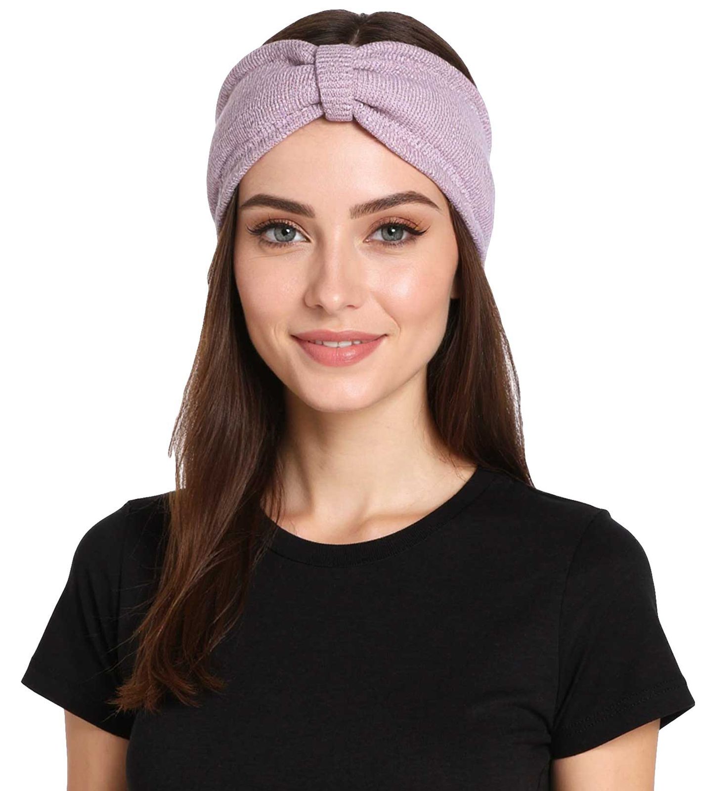 ZWILLINGSHERZ Strick-Stirnband Woll-Stirnband Kopfbedeckung Feinstrick Winter-Stirnband Accessoire 8007 Altrosa von ZWILLINGSHERZ