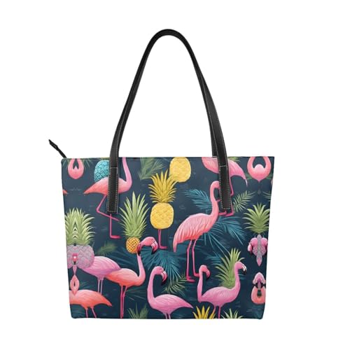 Handtasche mit Ananas-/Bananen-Motiv, hochwertiges PU-Leder, wasserdicht und langlebig, perfekt für Reisen, Arbeit und Freizeit, Schwarz, Einheitsgröße Handtasche mit Ananas-/Bananen-Motiv, hochwertiges PU-Leder, wasserdicht und langlebig, perfekt für Reisen, Arbeit und Freizeit, Schwarz, Einheitsgröße von ZWLPNZZD