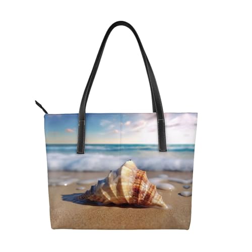 Handtasche mit Meereswellen-Motiv, hochwertiges PU-Leder, wasserdicht und langlebig, perfekt für Reisen, Arbeit und Freizeit, Schwarz, Einheitsgröße Handtasche mit Meereswellen-Motiv, hochwertiges PU-Leder, wasserdicht und langlebig, perfekt für Reisen, Arbeit und Freizeit, Schwarz, Einheitsgröße von ZWLPNZZD