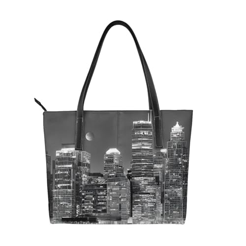 Handtasche mit New York Paintings Print, hochwertiges PU-Leder, wasserdicht und langlebig, perfekt für Reisen, Arbeit und Freizeit, Schwarz, Einheitsgröße Handtasche mit New York Paintings Print, hochwertiges PU-Leder, wasserdicht und langlebig, perfekt für Reisen, Arbeit und Freizeit, Schwarz, Einheitsgröße von ZWLPNZZD