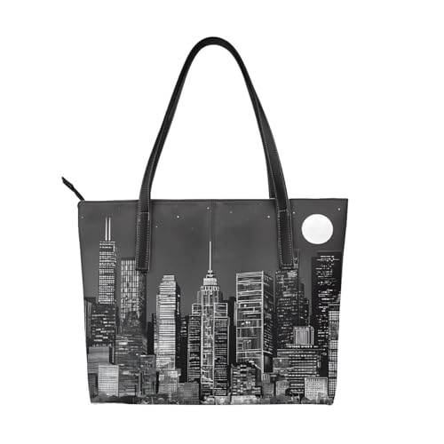 Handtasche mit New York Paintings Print, hochwertiges PU-Leder, wasserdicht und langlebig, perfekt für Reisen, Arbeit und Freizeit, Schwarz, Einheitsgröße Handtasche mit New York Paintings Print, hochwertiges PU-Leder, wasserdicht und langlebig, perfekt für Reisen, Arbeit und Freizeit, Schwarz, Einheitsgröße von ZWLPNZZD