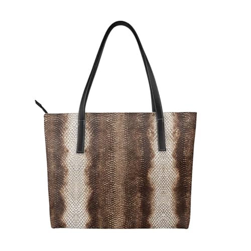 Handtasche mit Schlangenhaut-Druck, hochwertiges PU-Leder, wasserdicht und langlebig, perfekt für Reisen, Arbeit und Freizeit, Schwarz, Einheitsgröße Handtasche mit Schlangenhaut-Druck, hochwertiges PU-Leder, wasserdicht und langlebig, perfekt für Reisen, Arbeit und Freizeit, Schwarz, Einheitsgröße von ZWLPNZZD