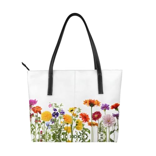 Iris Handtasche mit Blumen- und Schmetterlingsdruck, hochwertiges PU-Leder, wasserdicht und langlebig, perfekt für Reisen, Arbeit und Freizeit, Schwarz, Einheitsgröße Iris Handtasche mit Blumen- und Schmetterlingsdruck, hochwertiges PU-Leder, wasserdicht und langlebig, perfekt für Reisen, Arbeit und Freizeit, Schwarz, Einheitsgröße von ZWLPNZZD