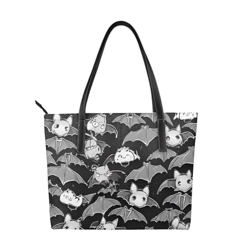 ZWLPNZZD Halloween-Handtasche mit Fledermausmotiv, hochwertiges PU-Leder, wasserdicht und langlebig, perfekt für Reisen, Arbeit und Freizeit, Schwarz, Einheitsgröße ZWLPNZZD Halloween-Handtasche mit Fledermausmotiv, hochwertiges PU-Leder, wasserdicht und langlebig, perfekt für Reisen, Arbeit und Freizeit, Schwarz, Einheitsgröße von ZWLPNZZD