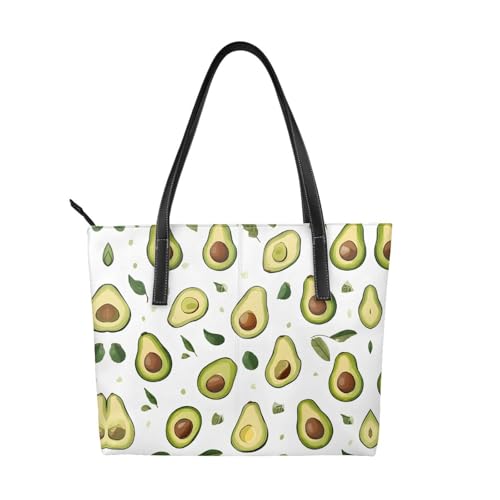 ZWLPNZZD Handtasche mit Avocado-Druck, hochwertiges PU-Leder, wasserdicht und langlebig, perfekt für Reisen, Arbeit und Freizeit, Schwarz, Einheitsgröße ZWLPNZZD Handtasche mit Avocado-Druck, hochwertiges PU-Leder, wasserdicht und langlebig, perfekt für Reisen, Arbeit und Freizeit, Schwarz, Einheitsgröße von ZWLPNZZD