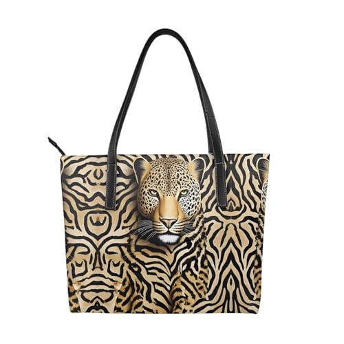 ZWLPNZZD Handtasche mit Leopardenmuster, hochwertiges PU-Leder, wasserdicht und langlebig, perfekt für Reisen, Arbeit und Freizeit, Schwarz, Einheitsgröße ZWLPNZZD Handtasche mit Leopardenmuster, hochwertiges PU-Leder, wasserdicht und langlebig, perfekt für Reisen, Arbeit und Freizeit, Schwarz, Einheitsgröße von ZWLPNZZD