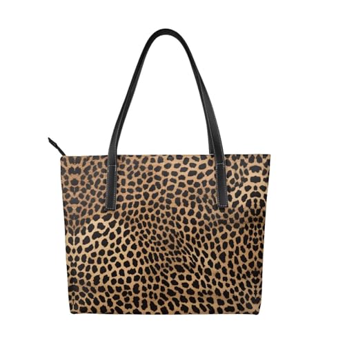 ZWLPNZZD Handtasche mit Leopardenmuster, hochwertiges PU-Leder, wasserdicht und langlebig, perfekt für Reisen, Arbeit und Freizeit, Schwarz, Einheitsgröße ZWLPNZZD Handtasche mit Leopardenmuster, hochwertiges PU-Leder, wasserdicht und langlebig, perfekt für Reisen, Arbeit und Freizeit, Schwarz, Einheitsgröße von ZWLPNZZD