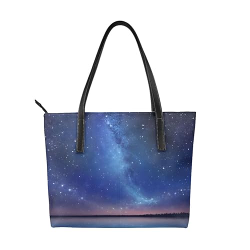 ZWLPNZZD Handtasche mit Nordlichter-Druck, hochwertiges PU-Leder, wasserdicht und langlebig, perfekt für Reisen, Arbeit und Freizeit, Schwarz, Einheitsgröße ZWLPNZZD Handtasche mit Nordlichter-Druck, hochwertiges PU-Leder, wasserdicht und langlebig, perfekt für Reisen, Arbeit und Freizeit, Schwarz, Einheitsgröße von ZWLPNZZD