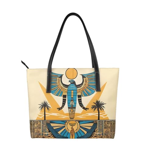 ZWLPNZZD Handtasche mit ägyptischem Skarabäus-Druck, hochwertiges PU-Leder, wasserdicht und langlebig, perfekt für Reisen, Arbeit und Freizeit, Schwarz, Einheitsgröße ZWLPNZZD Handtasche mit ägyptischem Skarabäus-Druck, hochwertiges PU-Leder, wasserdicht und langlebig, perfekt für Reisen, Arbeit und Freizeit, Schwarz, Einheitsgröße von ZWLPNZZD