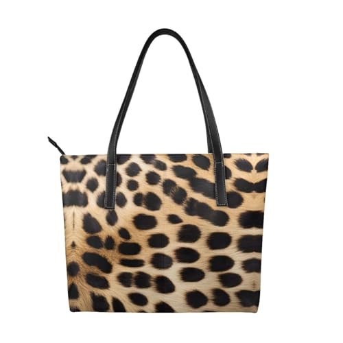 ZWLPNZZD Handtasche mit rauem Leopardenmuster, hochwertiges PU-Leder, wasserdicht und langlebig, perfekt für Reisen, Arbeit und Freizeit, Schwarz, Einheitsgröße ZWLPNZZD Handtasche mit rauem Leopardenmuster, hochwertiges PU-Leder, wasserdicht und langlebig, perfekt für Reisen, Arbeit und Freizeit, Schwarz, Einheitsgröße von ZWLPNZZD