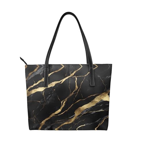 ZWLPNZZD Schwarze Handtasche mit Marmor-Druck, hochwertiges PU-Leder, wasserdicht und langlebig, perfekt für Reisen, Arbeit und Freizeit, Schwarz, Einheitsgröße ZWLPNZZD Schwarze Handtasche mit Marmor-Druck, hochwertiges PU-Leder, wasserdicht und langlebig, perfekt für Reisen, Arbeit und Freizeit, Schwarz, Einheitsgröße von ZWLPNZZD