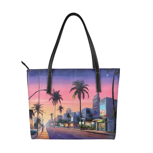 ZWLPNZZD The Old Hollywood Print Handtasche aus hochwertigem PU-Leder, wasserdicht und langlebig, perfekt für Reisen, Arbeit und Freizeit, Schwarz, Einheitsgröße ZWLPNZZD The Old Hollywood Print Handtasche aus hochwertigem PU-Leder, wasserdicht und langlebig, perfekt für Reisen, Arbeit und Freizeit, Schwarz, Einheitsgröße von ZWLPNZZD