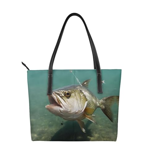 ZWLPNZZD Unterwasser-Handtasche mit Wels-Druck, hochwertiges PU-Leder, wasserdicht und langlebig, perfekt für Reisen, Arbeit und Freizeit, Schwarz, Einheitsgröße ZWLPNZZD Unterwasser-Handtasche mit Wels-Druck, hochwertiges PU-Leder, wasserdicht und langlebig, perfekt für Reisen, Arbeit und Freizeit, Schwarz, Einheitsgröße von ZWLPNZZD